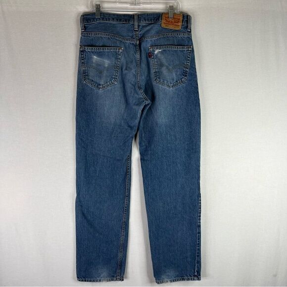 Levi's Jeans Mens Blue Denim 550 Relaxed Fit Straight Leg 5 Pockets Cotton 34x34 - Picture 5 of 16